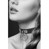 Узенький ошейник из полиуретана с кольцом - Bijoux Pour Toi - купить с доставкой в Магнитогорске