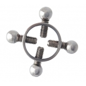 Серебристые зажимы для сосков на винтах - ToyFa - купить с доставкой в Магнитогорске