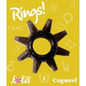 Чёрное эрекционное кольцо Rings Cogweel - Lola Games - в Магнитогорске купить с доставкой