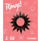 Чёрное эрекционное кольцо Rings Cristal - Lola Games - в Магнитогорске купить с доставкой