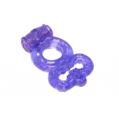 Фиолетовое эрекционное кольцо Rings Treadle с подхватом - Lola Games - в Магнитогорске купить с доставкой