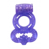 Фиолетовое эрекционное кольцо Rings Treadle с подхватом - Lola Games - в Магнитогорске купить с доставкой