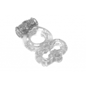 Прозрачное эрекционное кольцо Rings Treadle с подхватом - Lola Games - в Магнитогорске купить с доставкой