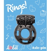 Черное эрекционное кольцо с вибрацией Rings Axle-pin - Lola Games - в Магнитогорске купить с доставкой