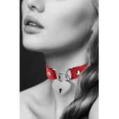 Красный чокер с замком в форме сердца - Bijoux Pour Toi - купить с доставкой в Магнитогорске