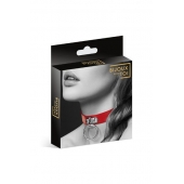Красный узенький чокер с кольцом - Bijoux Pour Toi - купить с доставкой в Магнитогорске