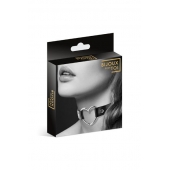 Чёрный чокер с кольцом в форме сердца - Bijoux Pour Toi - купить с доставкой в Магнитогорске