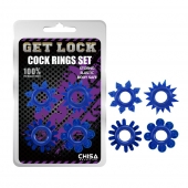 Набор из 4 синих колец Get Lock - Chisa - в Магнитогорске купить с доставкой