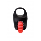 Чёрно-красное эрекционное виброкольцо Erotist - Erotist Adult Toys - в Магнитогорске купить с доставкой