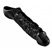 Чёрная увеличивающая насадка на член Mamba Cock Sheath Packaged - 16,5 см. - XR Brands - в Магнитогорске купить с доставкой