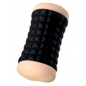 Двухсторонний мастурбатор JOS JANICE в черном цилиндре - JOS - в Магнитогорске купить с доставкой