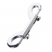 Серебристый двухсторонний карабин TOYFA Metal - ToyFa - купить с доставкой в Магнитогорске