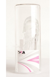 Прозрачная гелевая насадка с клиторальным отростком - 13 см. - Toyfa Basic - в Магнитогорске купить с доставкой