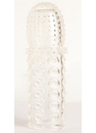 Прозрачная закрытая гелевая насадка - 13,5 см. - Toyfa Basic - в Магнитогорске купить с доставкой