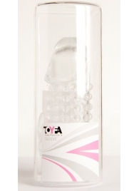 Гелевая прозрачная насадка с 2 отростками - 13 см. - Toyfa Basic - в Магнитогорске купить с доставкой