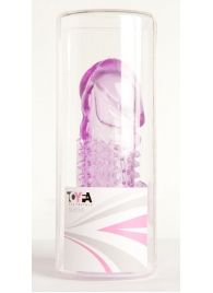 Фиолетовая насадка с коготком и шипами - 13 см. - Toyfa Basic - в Магнитогорске купить с доставкой