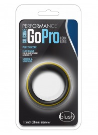 Черно-желтое силиконовое эрекционное кольцо Silicone Go Pro Cock Ring - Blush Novelties - в Магнитогорске купить с доставкой