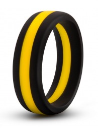Черно-желтое силиконовое эрекционное кольцо Silicone Go Pro Cock Ring - Blush Novelties - в Магнитогорске купить с доставкой