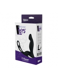 Черный вибромассажер простаты P-PLEASER W ERECTION ENHANCE - Dream Toys - в Магнитогорске купить с доставкой