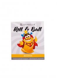 Стимулирующий презерватив-насадка Roll   Ball Banana - Sitabella - купить с доставкой в Магнитогорске