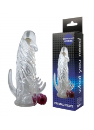 Закрытая прозрачная вибронасадка на пенис Crystal Sleeve Vibe - Erowoman-Eroman - в Магнитогорске купить с доставкой