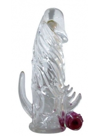Закрытая прозрачная вибронасадка на пенис Crystal Sleeve Vibe - Erowoman-Eroman - в Магнитогорске купить с доставкой