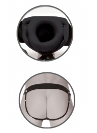 Черный полый страпон унисекс Hollow Strap-On - 14,5 см. - Pipedream - купить с доставкой в Магнитогорске