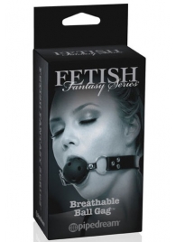 Черный кляп с дырочками Breathable Ball Gag - Pipedream - купить с доставкой в Магнитогорске