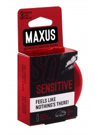 Ультратонкие презервативы в железном кейсе MAXUS Sensitive - 3 шт. - Maxus - купить с доставкой в Магнитогорске