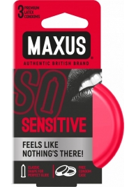 Ультратонкие презервативы в железном кейсе MAXUS Sensitive - 3 шт. - Maxus - купить с доставкой в Магнитогорске