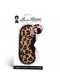 Леопардовая маска на глаза Peek-a-Boo - Lux Fetish - купить с доставкой в Магнитогорске