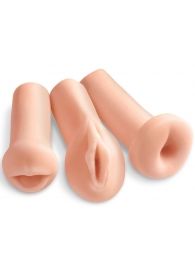Комплект из 3 мастурбаторов All 3 Holes: вагина, анус, ротик - Pipedream - в Магнитогорске купить с доставкой