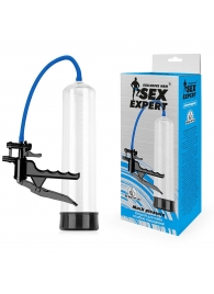 Прозрачная вакуумная помпа Sex Expert с ручным насосом - Sex Expert - в Магнитогорске купить с доставкой