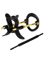 Черно-золотистый экстендер для пениса Sex Expert - Sex Expert - в Магнитогорске купить с доставкой