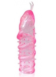 Закрытая рельефная насадка Crystal sleeve snakes в виде змеи с усиками - 14 см. - Erowoman-Eroman - в Магнитогорске купить с доставкой