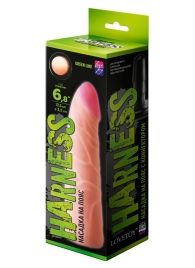 Фаллическая насадка на трусики харнесс - 17,5 см. - LOVETOY (А-Полимер) - купить с доставкой в Магнитогорске
