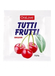 Пробник гель-смазки Tutti-frutti с вишнёвым вкусом - 4 гр. - Биоритм - купить с доставкой в Магнитогорске
