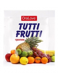 Пробник гель-смазки Tutti-frutti со вкусом тропических фруктов - 4 гр. - Биоритм - купить с доставкой в Магнитогорске