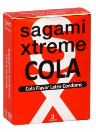 Ароматизированные презервативы Sagami Xtreme COLA - 3 шт. - Sagami - купить с доставкой в Магнитогорске