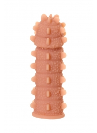 Телесная реалистичная насадка KOKOS Extreme Sleeve 04 с дополнительной стимуляцией - 12,7 см. - KOKOS - в Магнитогорске купить с доставкой