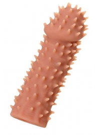 Телесная реалистичная насадка KOKOS Extreme Sleeve 07 с дополнительной стимуляцией - 12,7 см. - KOKOS - в Магнитогорске купить с доставкой