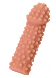 Телесная реалистичная насадка KOKOS Extreme Sleeve 10 с дополнительной стимуляцией - 14,7 см. - KOKOS - в Магнитогорске купить с доставкой