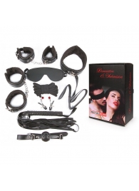 Большой игровой набор БДСМ: наручники, оковы, маска, кляп, плеть, ошейник с поводком, верёвка, зажимы для сосков - Notabu - купить с доставкой в Магнитогорске