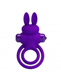 Фиолетовое эрекционное кольцо с вибростимуляцией клитора Vibrant Penis Ring III - Baile - в Магнитогорске купить с доставкой