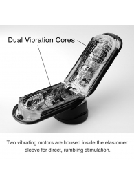 Черный мастурбатор Flip Zero с вибрацией - Tenga - в Магнитогорске купить с доставкой