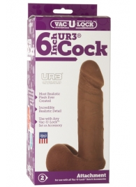 Насадка-мулат для трусиков Vac-U-Lock 6  ULTRASKYN Cock - 17,3 см. - Doc Johnson - купить с доставкой в Магнитогорске