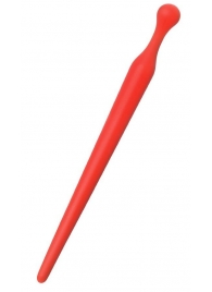 Красный силиконовый уретральный плаг - 10 см. - ToyFa - купить с доставкой в Магнитогорске