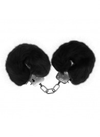 Черные меховые наручники Love с ключиками - Baile - купить с доставкой в Магнитогорске
