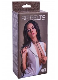 Коричневый поводок и чокер с кольцом Sofi - Rebelts - купить с доставкой в Магнитогорске