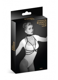 Черная упряжь на грудь Julia - Bijoux Pour Toi - купить с доставкой в Магнитогорске